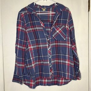 Women’s Woolrich Blue and Pink Flannel size XL